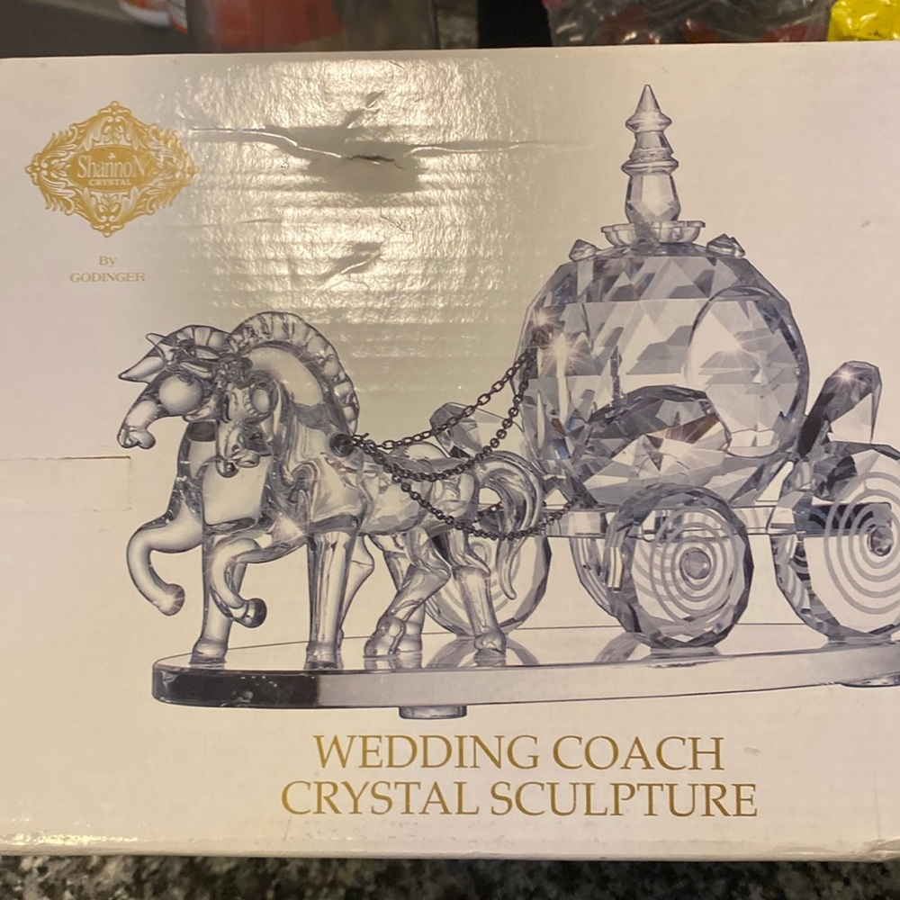 Shannon Crystal wedding coach Crystal sculpture